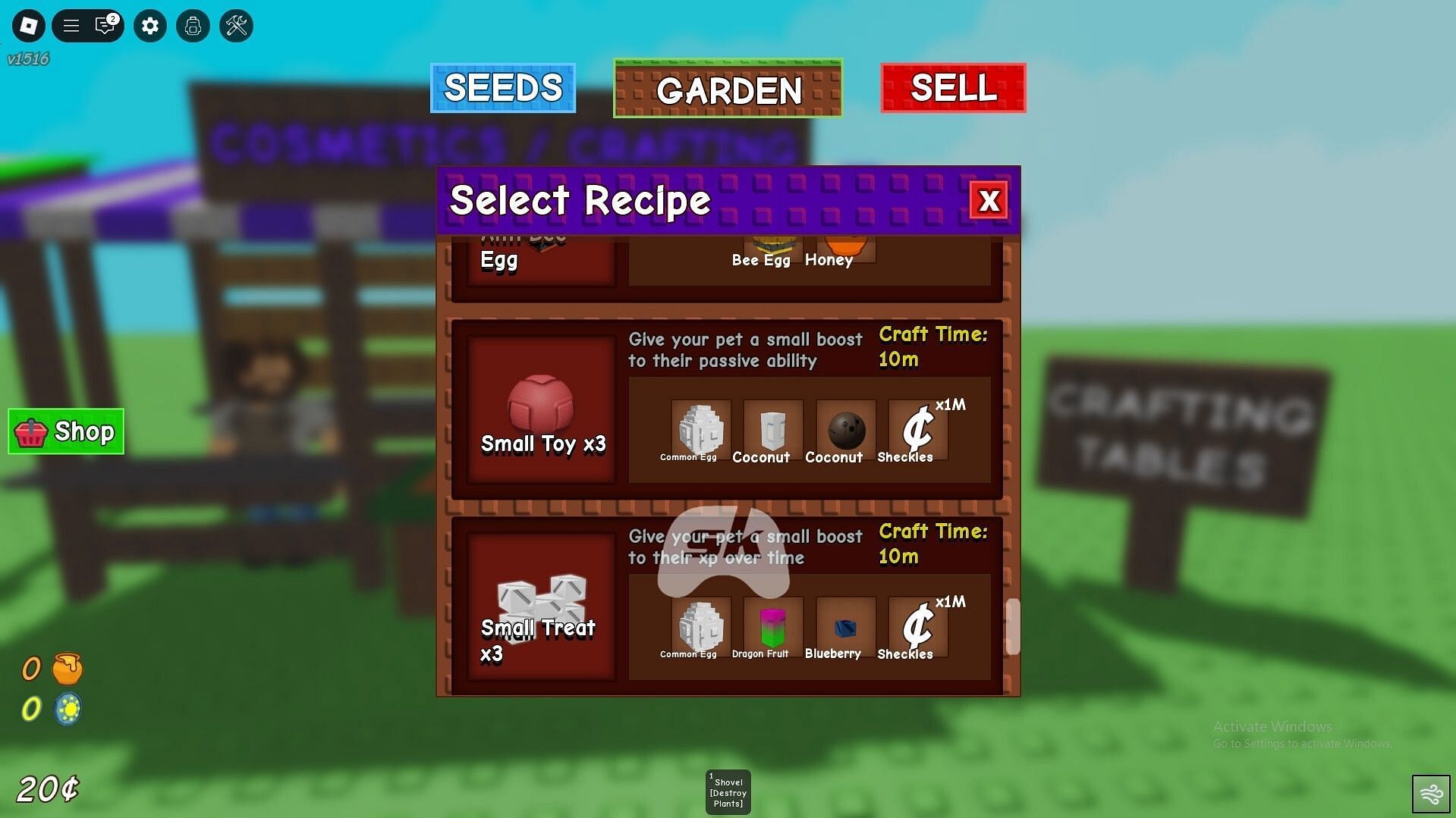 Small Toy and Treat (Image via Sportskeeda Gaming || Roblox)